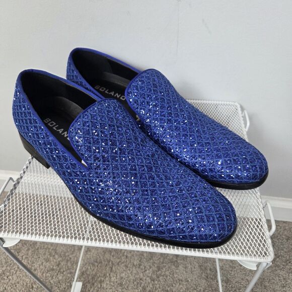Men\'s Fashion Smoking Sparkly Glitter Sequin Dress Tuxedo Loafers Slip On Shoes main image 10